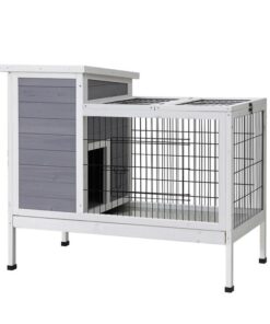 Rabbit Hutch Chicken Coop 97cm x 49cm x 86cm Chicken Coop Large Run Wooden Outdoor Cage House