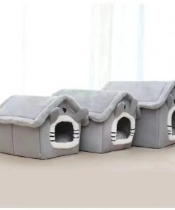 Soft Indoor Dog House & Bed - Washable Grey