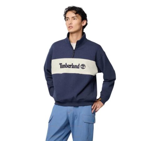Tokyo Design Half-Zip Long Sleeve Top Blue