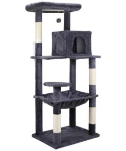 VaKa 143cm Cat Tree Scratching Post Scratcher Tower Condo House Furniture Wood