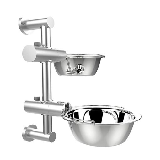 Wall Mounted Dog Bowl Adjustable Height Pet Feeder