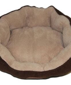 Washable Brown Fleece Dog Cat Bed-Medium
