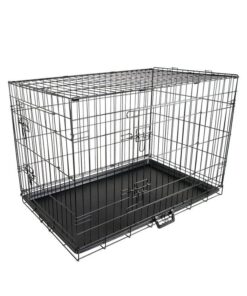 Wire Dog Cage Foldable Crate Kennel 42in with Tray