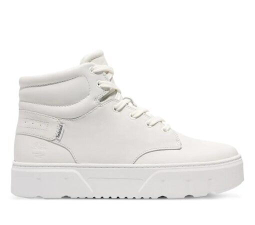 Women's Laurel Court High Top Lace-Up Sneaker White 7 US Womens