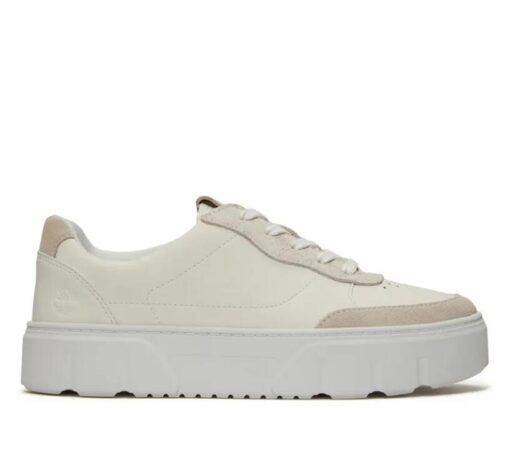 Women's Laurel Court Suede Accent Lace-Up Sneaker White 6 US Womens