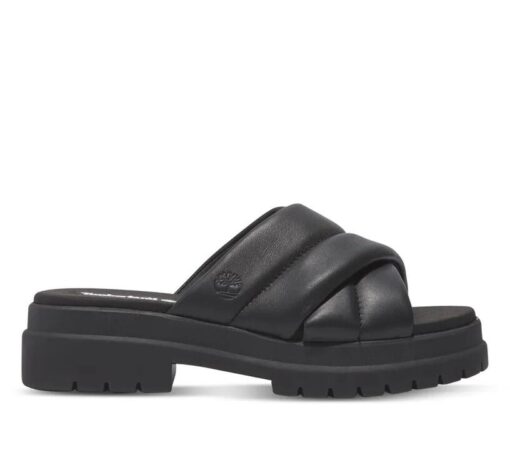 Women's London Vibe Slide Sandal Black 6 US Womens