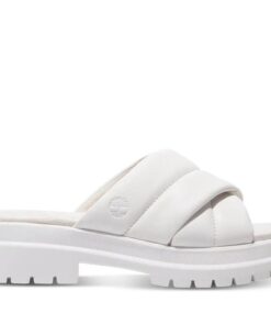 Women's London Vibe Slide Sandal White 6 US Womens