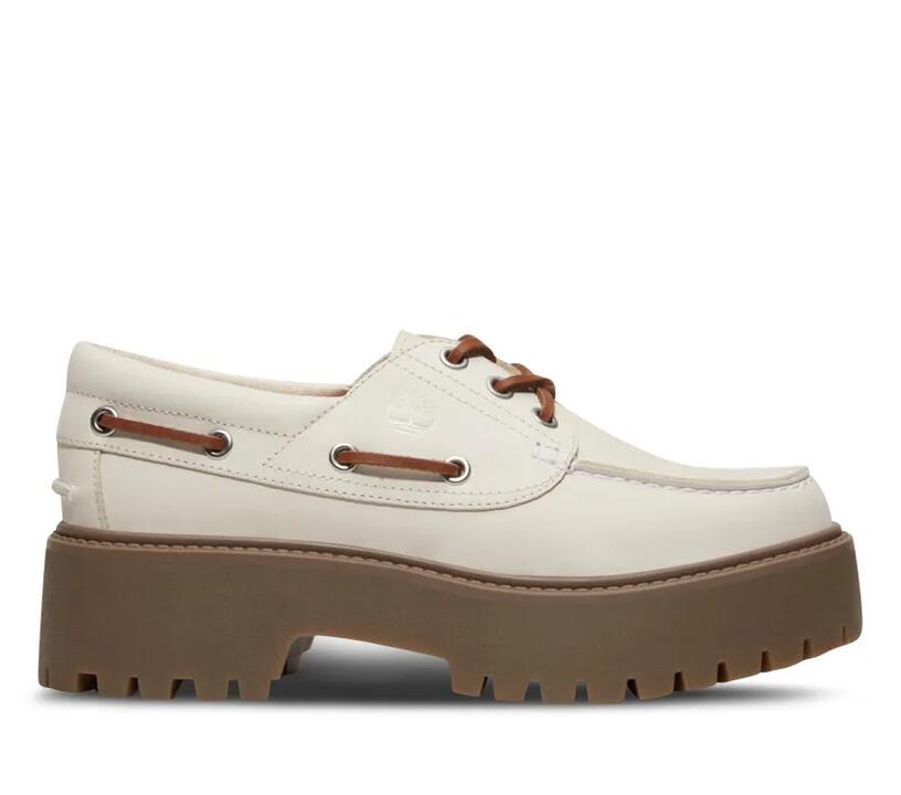 Women's Stone Street Boat Shoe White 6 US Womens