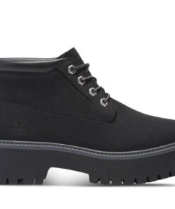 Women's Stone Street Premium Platform Waterproof Chukka Black 6 US Womens