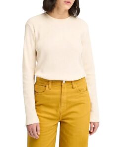 Women's Waffle Long-Sleeve T-Shirt Beige