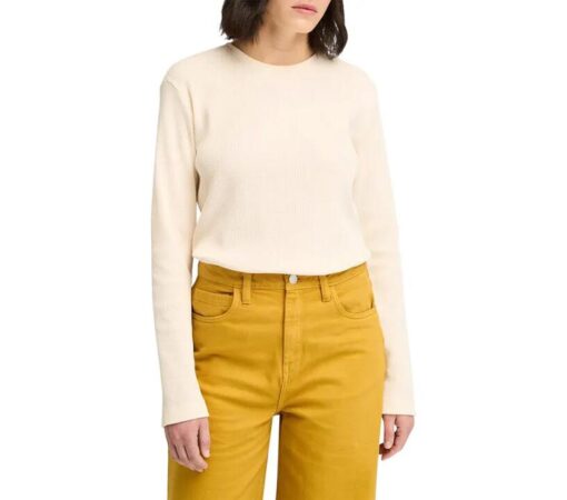 Women's Waffle Long-Sleeve T-Shirt Beige