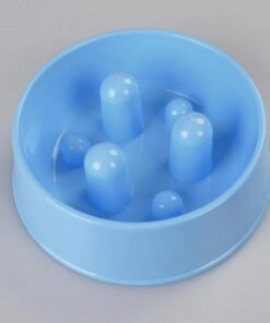XL Pet Anti Gulp Feeder Bowl Dog Cat Puppy slow food Interactive Dish Blue