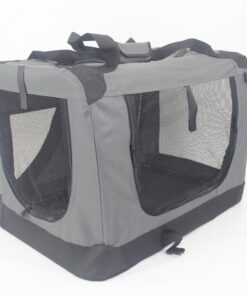 XL Portable Foldable Pet Dog Puppy Cat Soft Dog Cat Crate-Grey
