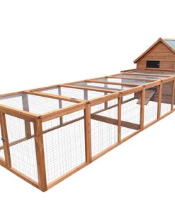 XXL Chicken Coop Rabbit Hutch Ferret Cage Hen Chook Cat Kitten House With Run