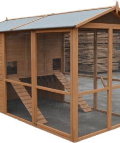 XXXL Walk-in Chicken Coop Rabbit Guinea Pig Hutch Ferret Hen Cat House