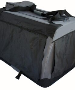 YES4PETS Large Fordable Soft Dog Cat Puppy Crate Bag With Curtain-Grey