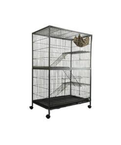 YES4PETS Pet 140cm 4 Level Bird Ferret Parrot Cage Aviary Cat Castor