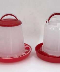 YES4PETS Small Poultry Bird Chicken Water Drinker 1 L & 1.5 kg Food Feeder Grain Seed Set