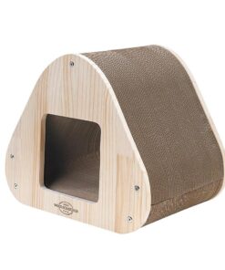 Yaomi Wood Triangle Cat Scratcher Sofa Pet Bed
