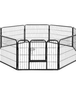 i.Pet 24" 8 Panel Dog Playpen Pet Exercise Cage Enclosure Fence Play Pen