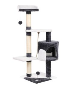 i.Pet Cat Tree 112cm Tower Scratching Post Scratcher Wood Condo House Furniture
