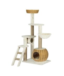 i.Pet Cat Tree 138cm Tower Scratching Post Scratcher Wood Bed Condo House Rattan Ladder