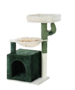 i.Pet Cat Tree 78cm Scratching Post Tower Scratcher Wood Condo House Bed Toys Green