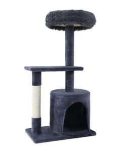 i.Pet Cat Tree 94cm Scratching Post Tower Scratcher Condo House Wood Trees Grey