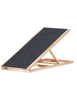 i.Pet Dog Ramp 100cm Adjustable Height Wooden Steps Stairs For Bed Sofa Car Foldable