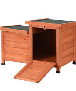 i.Pet Outdoor Cat House Rabbit Hutch Wooden Shelter Indoor Cat House Outdoor Condo Small Enclosure