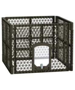 i.Pet Pet Dog Playpen Enclosure 4 Panel Fence Puppy Cage Plastic Play Pen Fold