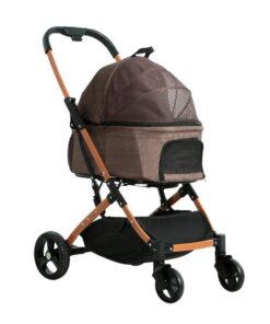 i.Pet Pet Stroller Dog Pram Large Cat Carrier Travel Foldable 4 Wheels Pushchair Double