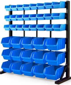 BAUMR-AG 39 Parts Bin Rack Storage System Floor Mount - Blue