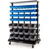 BAUMR-AG 94 Parts Bin Rack Storage System Mobile Double-Sided - Blue