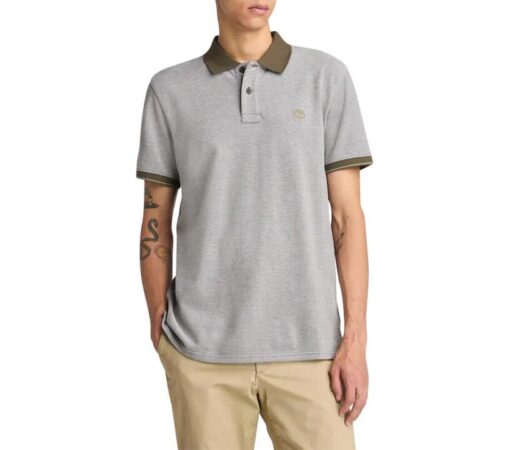 Baboosic Brook Oxford Short-Sleeve Polo Grey