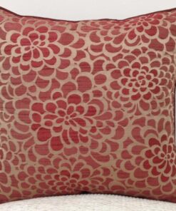 Flower Marone Petal Design Cushion Cover Maroon