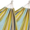 Pack of 2 Corban Aqua Hammocks Multicoloured Stripes 220x140cm