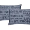 Pack of 2 Denim Sunshine Wording Cushion Cover Cruises, Caribbean, Love etc