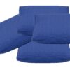 Pack of 4 Classic Sky Blue Large 56x56cm Box Sided Cushion Cover Chair pad covers