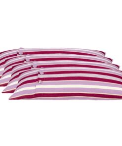 Pack of 4 Coste Fuchsia 35x70cm Multicoloured Striped Cushion Cover