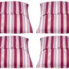 Pack of 4 Coste Fuchsia 50x50cm Striped Cushion Cover