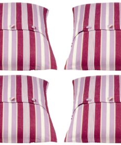 Pack of 4 Coste Fuchsia 50x50cm Striped Cushion Cover