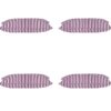 Pack of 4 Dandi Fuchsia Plum Purple & White Rectangle Cushion Covers