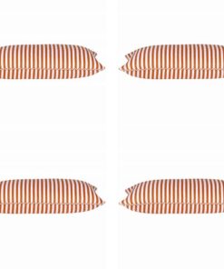 Pack of 4 Dandi Orange & White Rectangle Cushion Covers