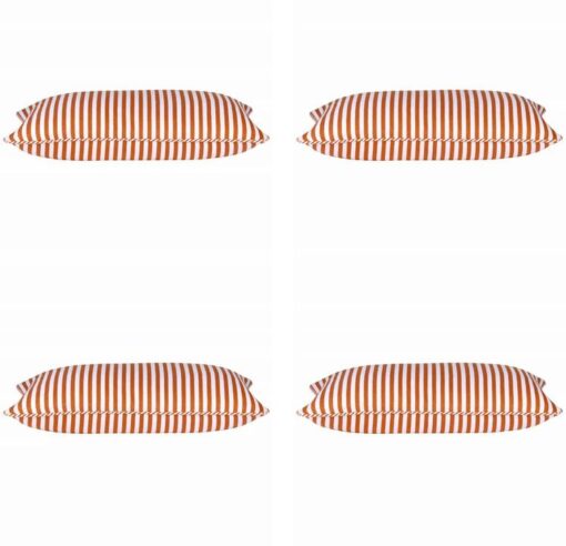 Pack of 4 Dandi Orange & White Rectangle Cushion Covers