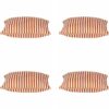 Pack of 4 Dandi Orange & White Striped Nautical Cushion Covers 40x40cm