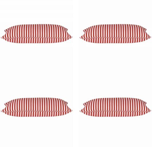 Pack of 4 Dandi Red & White Rectangle Cushion Covers