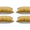 Pack of 4 Duffy Mustard and Grey Square Cushion Covers