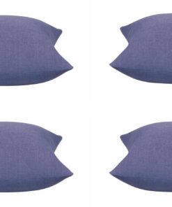 Pack of 4 Elements Indigo Blue Base Colour Square Cushion Covers