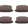 Pack of 4 Elements Stone Brown Solid Base Colour Square Cushion Covers